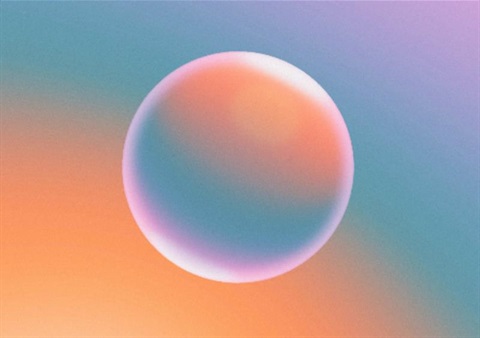 Pastel gradient wallpaper with centered pastel gradient circle 